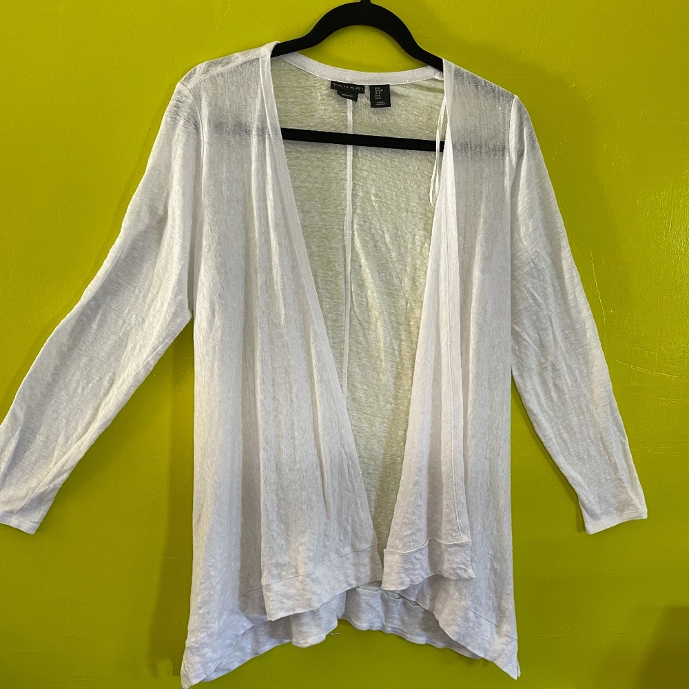 Tahari Linen Shrug Size M